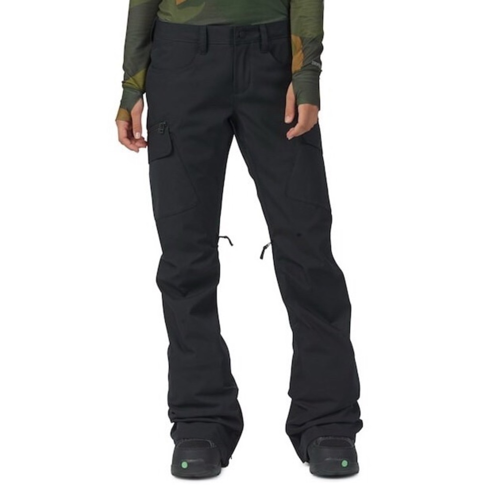 SOLD Burton Gloria TALL True Black Snowboard Pants sz S - Picture 2 of 8